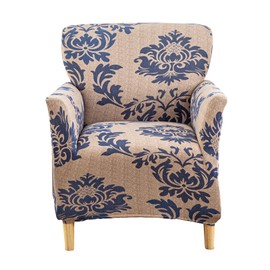 CRFATOP Stretch 1 Piece Chair Covers with Arms Printed Accent Chair Cover Armchair Flower Soft Banquet Armchair Covers Washable Chair Slipcovers for Living Room Office Reception Reading Sofa,10