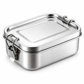 Stainless Steel Lunch Box for Meals & Snacks – Locking Clip Lid in 550 mL or 850 mL for Work, School & Daily Food Storage
