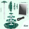 AISITIN 3 Tiered Solar Birdbath Fountain,6.5W with 1200mAh Battery, DIY