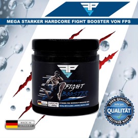 FPS Hard Core Fight Booster | 250g Powder | Cherry Flavour | With: Amino Acids, BCAAs, Creatine, Caffeine, Taurine and Turmeric