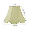 9x18x13 Scalloped Bell Lampshade Eggshell with Brass Spider fitter -