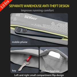 Men Women Waterproof Running Belt with Water Bottle,Adjustable Jogging, Running Water Bottle Belt,6.8 Inch Large Phone Belt,Runners Water Bottle Belts(Grey+250ml Water Bottle)