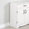 South Shore Harma 1-Drawer and 2-Door Storage Cabinet, Pure White
