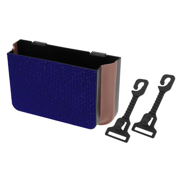 TUCKBOLD Car Trash Can Portable Front Seats Trash Bin Blue
