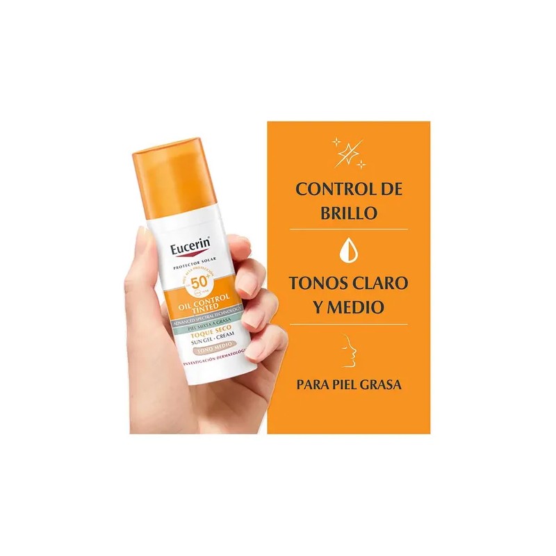Eucerin Sun Control Protector Solar Facial Medio Fps50+ 50ml