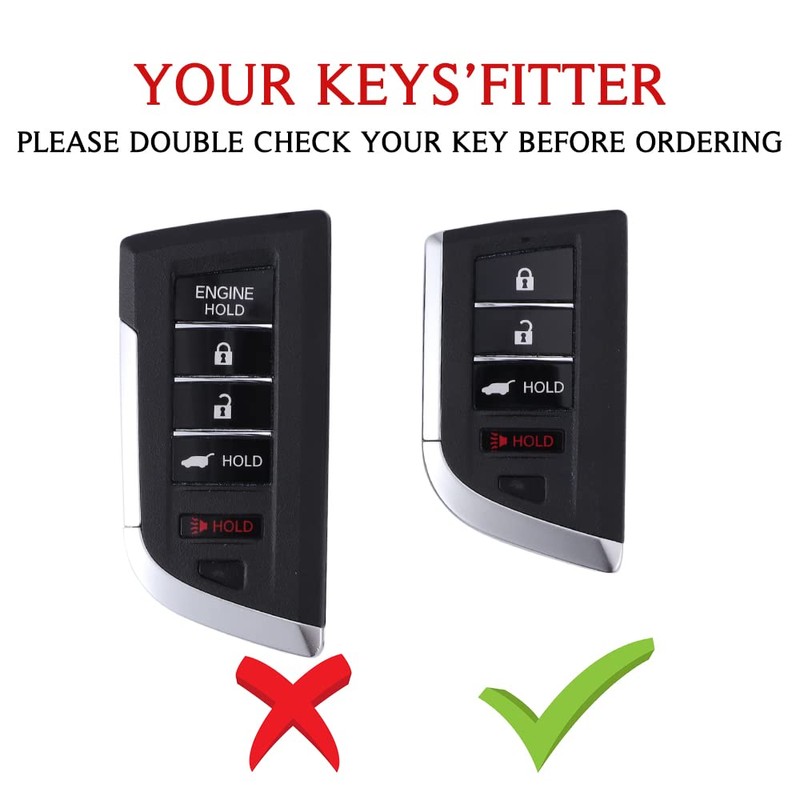 SANRILY Soft TPU Plating Key Fob Cover for Acura MDX
