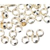 Efco Flat Beads Metal Glaze 2 mm 100 pcs. Silver-Plated,