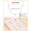 FUNEIA Gold Silver Chain Women's 14 Carat Gold-Plated Necklace Cubic