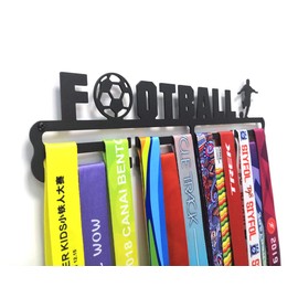 Medal Hangers Awards Holder Medal Rack Medal Display Stand Steel Best Gifts for Sporting Honors Black Football