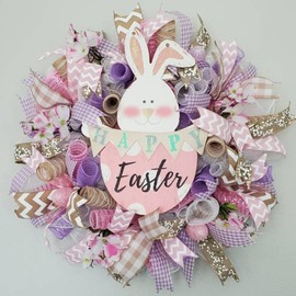 Leecogo Lavender Purple White Buffalo Check Plaid Wired Ribbon,2 1/2”x10 Yard, Farmhouse Gingham Ribbon for Easter, Christmas, Wreath, Spring, Summer, Wedding, Baby Shower, Birthday.