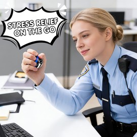Bensbl 24 Pack Thin Blue Line Foam Stress Balls - 1.57 Inch Squeeze Balls for Stress Relief, Anxiety Relief and Hand Therapy - Police Law Enforcement First Responders Officers Memorial Party Favors