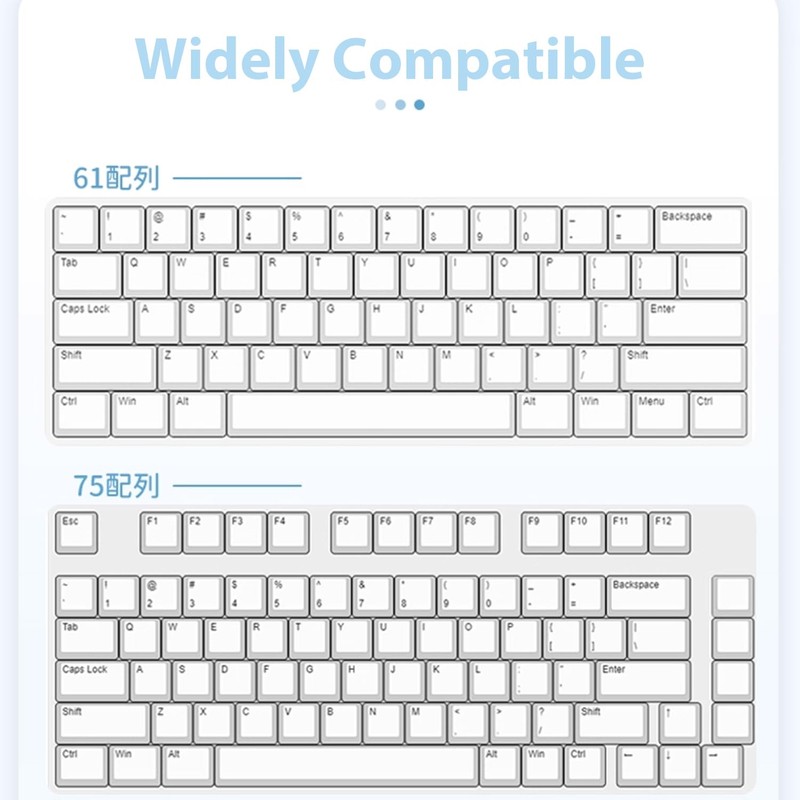 mintcaps Keycaps - 140keys Cute Keyboard Keycap PBT Blue Keycaps