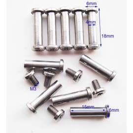 Pocket Knife Pivot Pin,Folding Knives Fasteners and Bolts,EDC Knifemakers Corby Rivets Screws,DIY Knife Handle Studs,Pack of 10 (0.157")