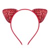 Whakano Pack of 10 Cat Ears Headband, Sequin Headbands, Cat