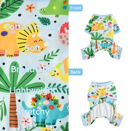 Dog Clothes for Small Dogs Boy Girl, Dog Pajamas Tiny Chihuahua Yorkie Spring Summer Shirt, Cute Puppy Outfit Pjs Jumpsuit Cat Onesie Apparel Pet Clothes