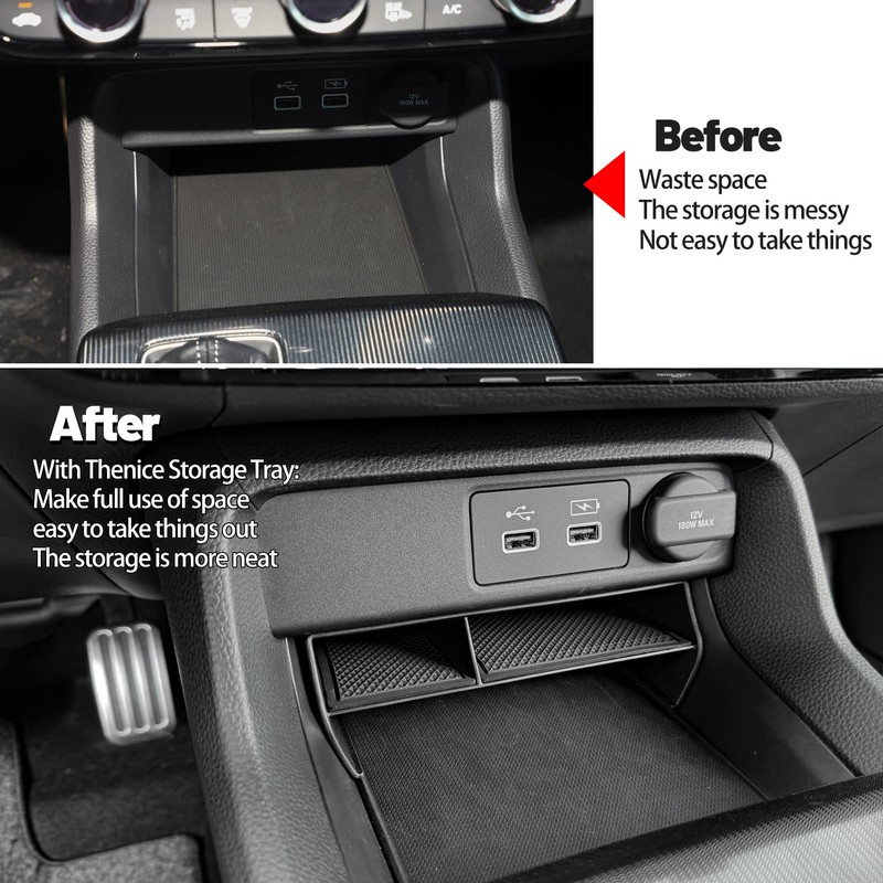 Thenice for 11th Gen Civic Center Console Organizer Caddy Glove