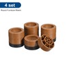 sourcing map Round Furniture Risers 4 Set, Height 2.36" Adjustable