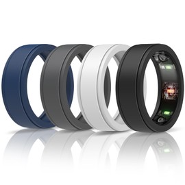 SZJCLTD 4 Pack for Oura Ring Protector/Galaxy Ring Protector, Anti-Scratch Protective Elastic Silicone Oura Ring Cover for Oura Ring Gen 3 Smart Ring Working Out Gym