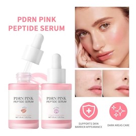 Pink Glow Serum con ADN y péptidos de salmón Suero facial iluminador de piel coreano para mujeres, tratamiento hidratante y humectante, mejora el tono desigual de la piel (1ADN de salmón PDRN)