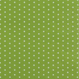 FASHION FOR HOME Home Fashion Cocktail Napkin Mini Dots Light Green 25 x 25 cm, Green, One Size