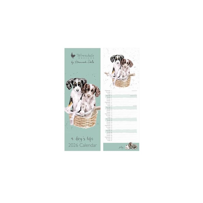 Wrendale Designs - A Dog's Life' Slim Calendar 2026