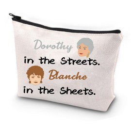 JYTAPP Dorothy In The Streets Blanche In The Sheets Funny Golden Inspired s Cosmetic Bag TV Show Merchandise Gifts Makeup Bag Friendship Gift For Best Friend (beige-2)