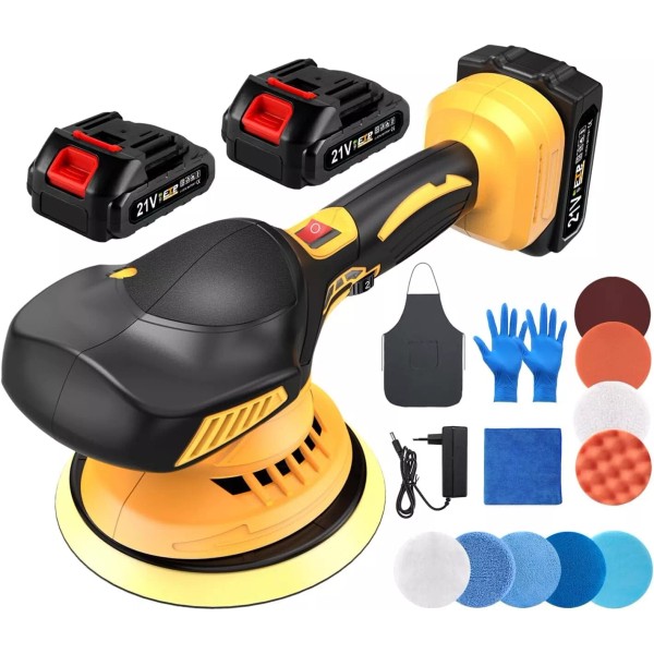 Cordless Buffer Polisher, 6 Inch Rotary Car Buffer Polisher for