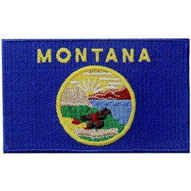 Montana State Flag Embroidered Emblem Iron On Sew On MT Patch