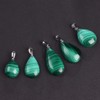 iSTONE 925 Sterling Silver Natural Malachite Ladies Pendant Necklace Water