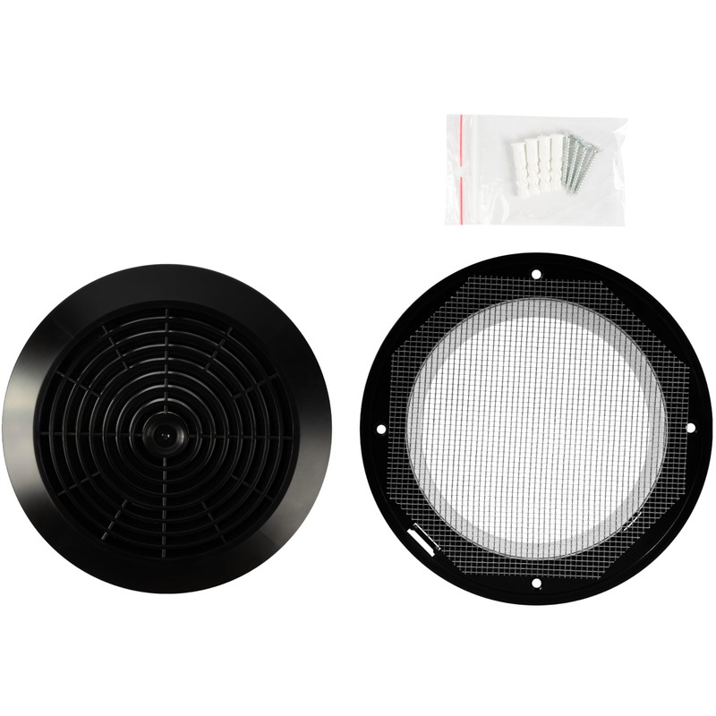 Vent Systems 6'' Inch - Black - Plastic - Dismantable