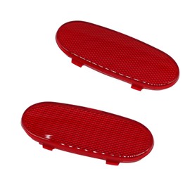 Jecoupoon Inner Front Door Panel Reflector Light Trim Red Compatible with Ram 1500 2002-2008 Ram 2500/3500 2003-2009 5179299AA