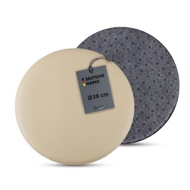 Bestlivings 2er Pack Stuhlkissen Taupe Ø38 cm Lederimitat mit Anti-Rutsch, Sitzauflage für Zuhause, Büro und Garten, ideal für Komfort und Stil