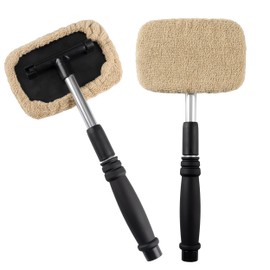 POLYTE Premium Lint Free Microfiber Cleaning Covers for Windshield Cleaning Tool, Fits 4x6 inch Plate (Blue/Gray/Teal, 6 Pack)