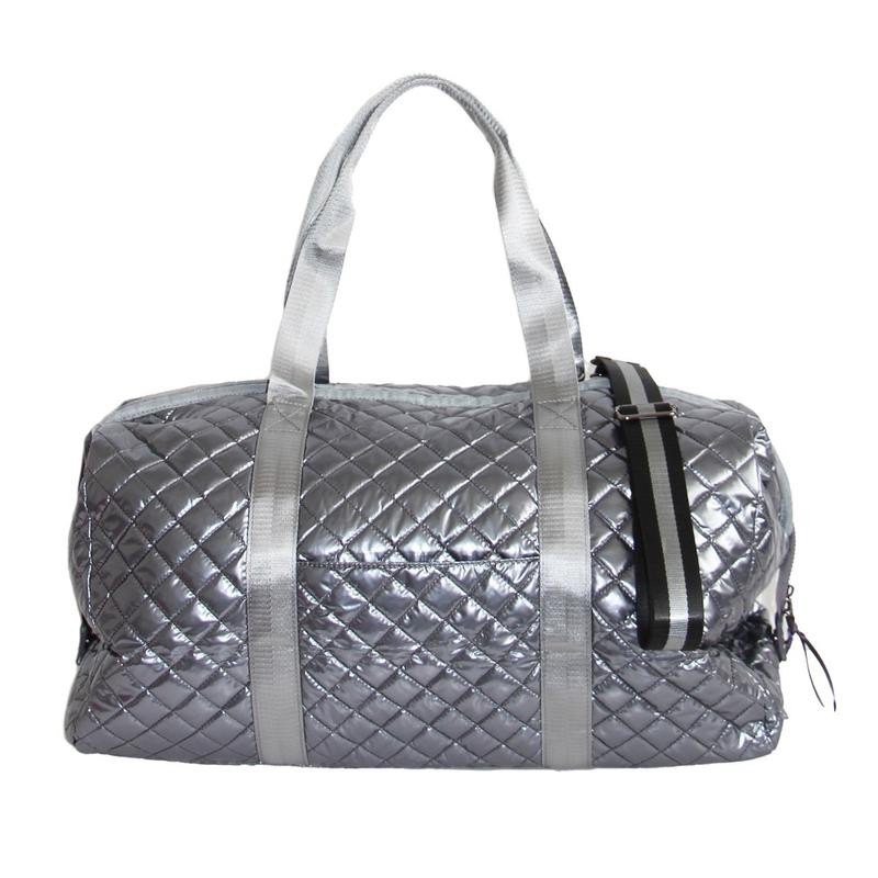 Debra Diamond Quilted Collection Weekender - Color: Champagne