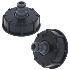 HEZUNHZ 2 Pcs IBC Tank Adapter,IBC Connector S60x6 to 4 Water Pipe Tap Cap Joint 1/2" Course Threaded Storage Tank Cover Tap Water Butt Storage Tank Hose Fitting Parts