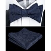 Alizeal Men Self-tied Paisley Bow Tie and Pocket Square Set,