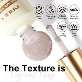 NXJ INFILILA 0.5 OZ Cat Eye Gel Polish, 15ML Holographic Glitter Shimmer Translucent Jelly Color Magnetic Light Pink Nail Polish for Nail Art Manicure Salon DIY at Home JB02