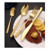 KASABLANCA Juego De Cubiertos De Acero Inoxidable Dorado 16 Pzas