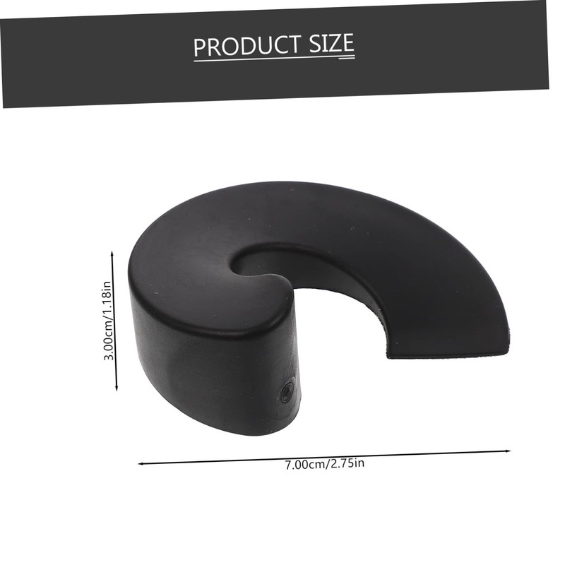 Tofficu 2pcs Silent Door Stopper Wedge Anti-Skid Half-Circle Design Plastic