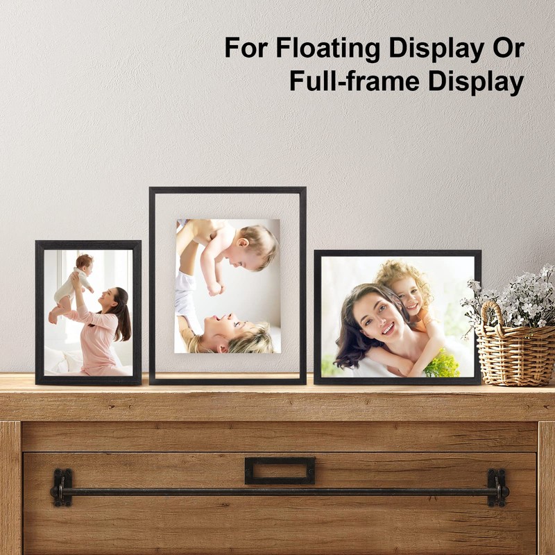 Egofine 11x14 Floating Frames Set of 2, Double Plexiglass Picture