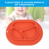 Divided Baby Plate Sucker Suction Cup AntiDrop Bowl Silicone Skidproof