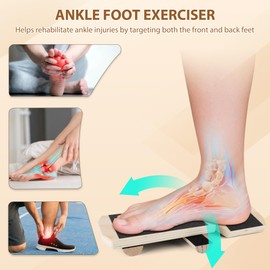 Ankle Foot Strengthener for Sprained, Ankle Balance Board, Single Leg Balance Board for Sprained Ankle Recovery, Wood Foot Balance Trainer for Posture Corrector, Home Gym Fitness Equipment