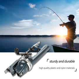 Fishing Rod with Reel, ABS Lightweight Plastic Folding Integrated Fishing Rod and Enclosed Reel Tackle Accessory for Travel Saltwater Freshwater Fishing