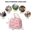 Panda - Bolsa de almuerzo aislada para mujer, reutilizable, para