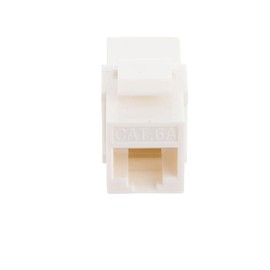 NavePoint CAT6A UTP Inline Keystone Coupler, 25 Pack, White