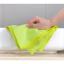 Tricol Clean Professional Extra-Thick Microfiber Cleaning Cloth 12 Pack Yellow (300 GSM, 16in x 16in)