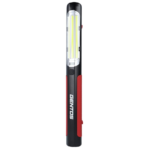 GENTOS GZ-613 LED Work Light, Handy Type, USB Rechargeable, Brightness: 1,100 Lumens, 6 Hours of Operation Time, Dustproof, Splashproof, Uses Dedicated Rechargeable Battery, ANSI Standard, Red, Width 1.5 x Depth 13.3 x Height 13.8 inches (39.1 x 33.5 x 352 mm)