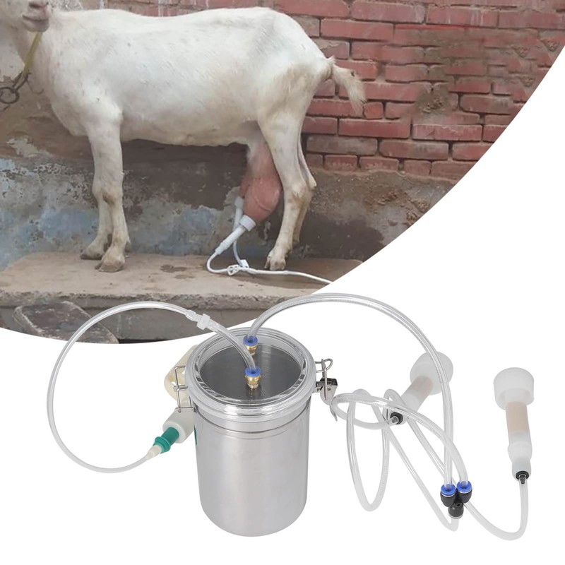 Goat Milking Machine, 2000 ml Manual Milking Machine, Portable Manual