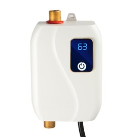 Mini Electric Tank Water Heater 3000w 110v Instant Hot Water Heater Under Sink for Installation in Garages, Offices, Sinks, RV, Kitchens, Apartments White