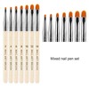 7-Piece Nail Art Brush Set with Nylon Bristles & ABS